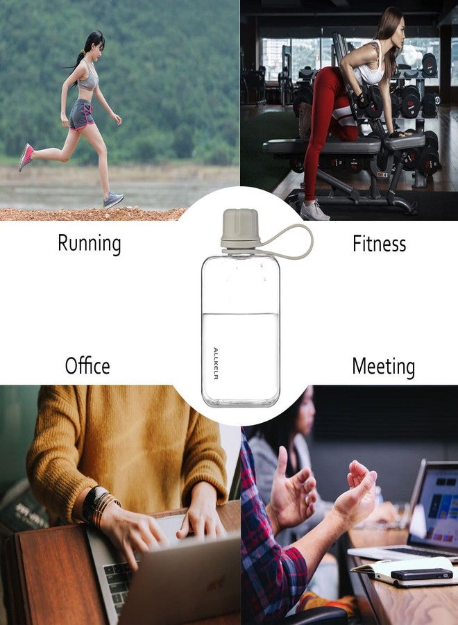 ALLKELR Portable Flat Water Bottle,BPA Free Reusable Tritan Plastic Travel Water Bottle Cup,Lightweight Leakproof Slim Water Bottles Fits Purse,Backpacking,Hiking (Blue, 8 oz) - Image 5