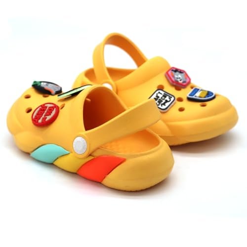 SVAAR x Tom & Jerry Slingback Clog Shoes for Boys & Girls || Indoor & Outdoor Sandals Clogs for Kids with 6 Tom & Jerry Charms Mango - Image 5