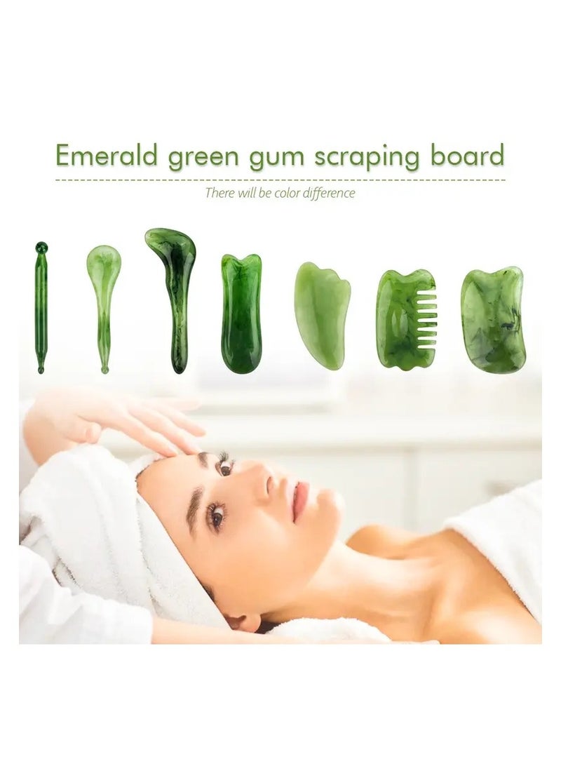 ORiTi 7 Pieces Gua Sha Scraping Massage Tool Natural Resin GuaSha Tool Massage Tools Set  - Image 5
