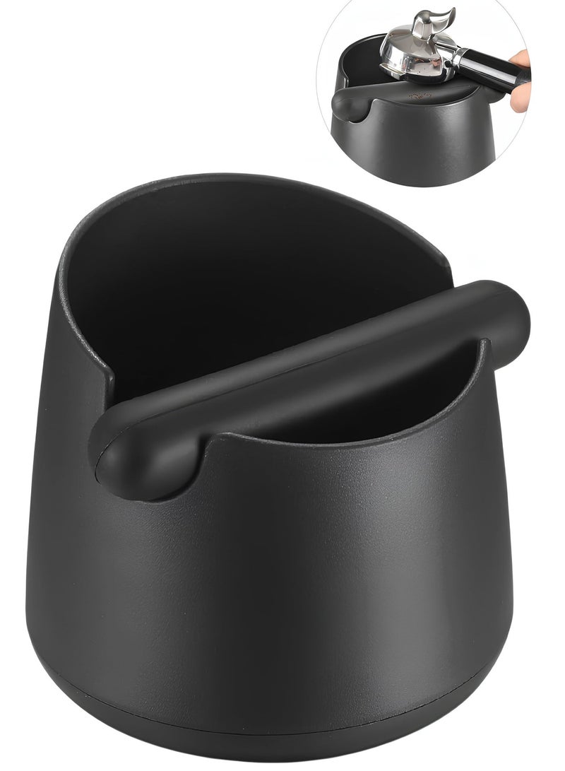 Knock Box – Espresso Coffee Grounds Container – Made of Durable Plastic with a Rubber Arm, Modern Black Design for Easy Coffee Disposal - Image 1