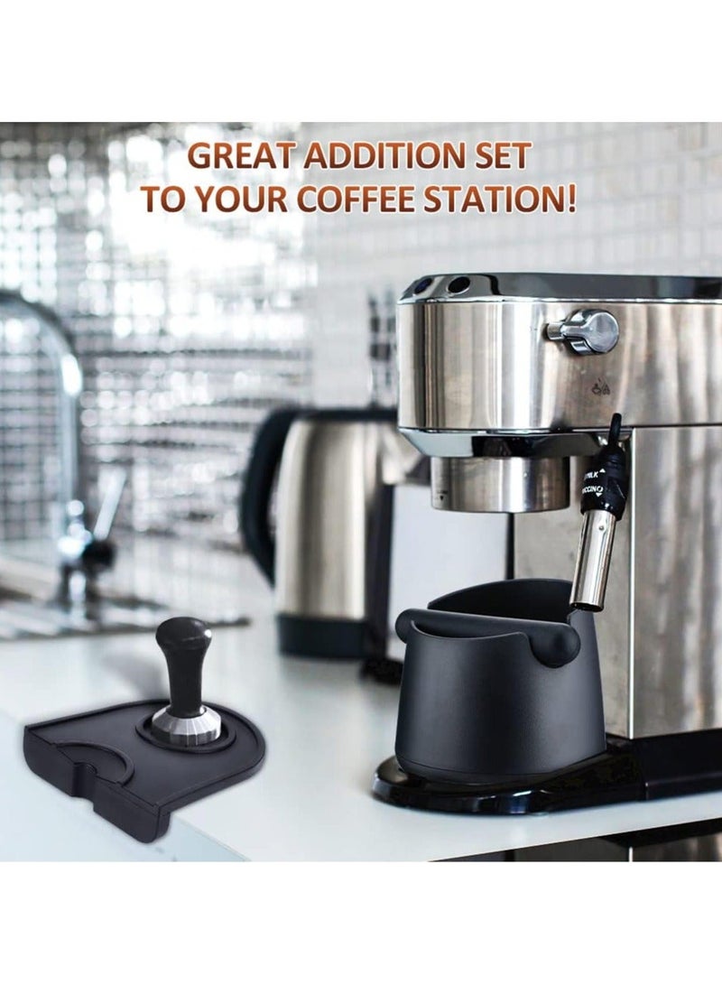 Knock Box – Espresso Coffee Grounds Container – Made of Durable Plastic with a Rubber Arm, Modern Black Design for Easy Coffee Disposal - Image 2