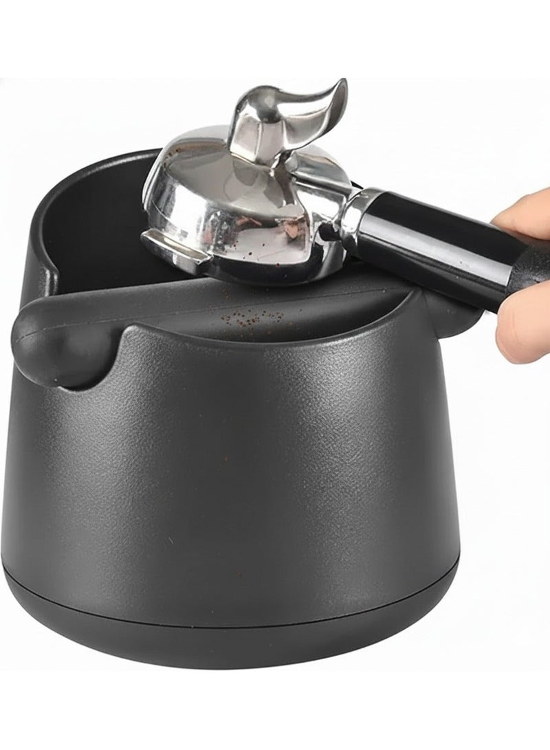 Knock Box – Espresso Coffee Grounds Container – Made of Durable Plastic with a Rubber Arm, Modern Black Design for Easy Coffee Disposal - Image 3