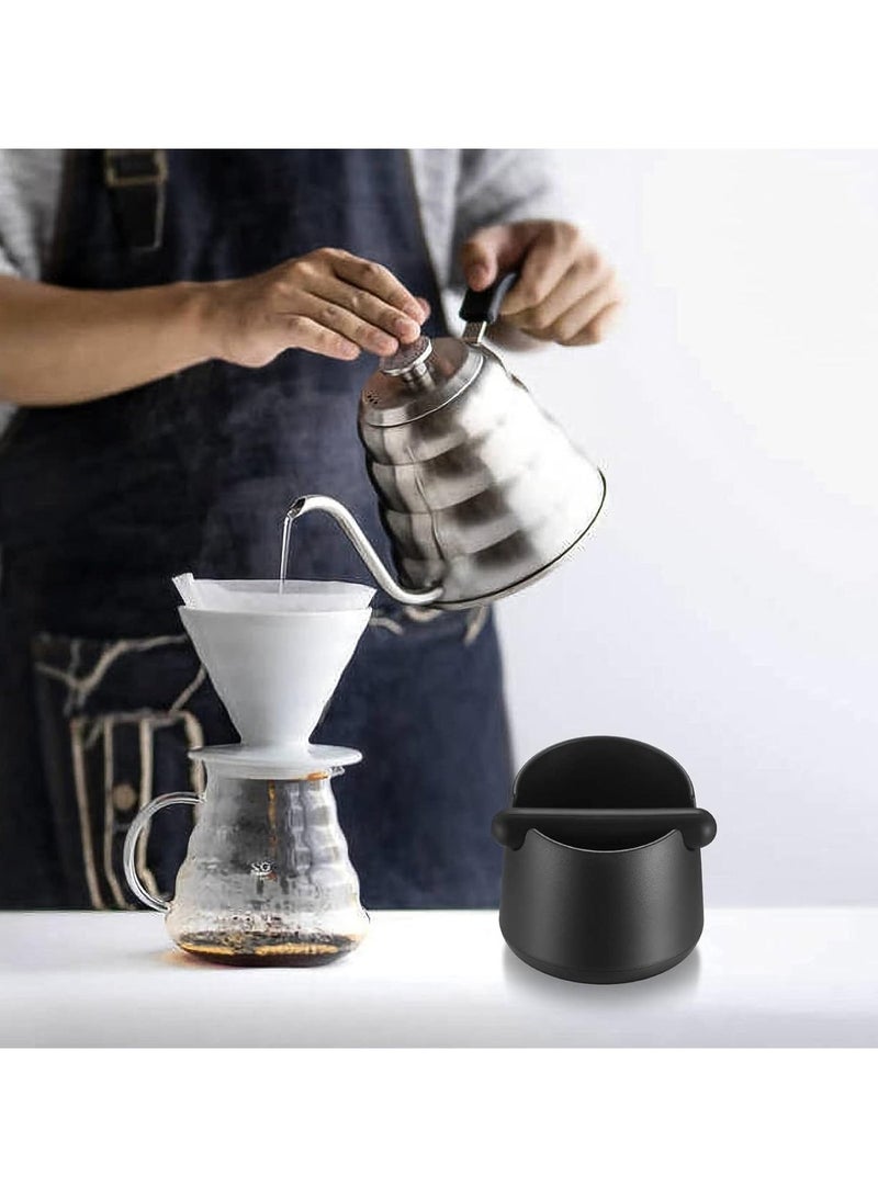 Knock Box – Espresso Coffee Grounds Container – Made of Durable Plastic with a Rubber Arm, Modern Black Design for Easy Coffee Disposal - Image 5