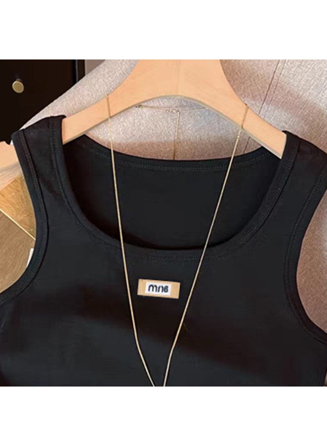 TonLion Women's Sleeveless Tank Top - Summer Slim Fit Fashionable Design Small Batch Casual Wear Layering Essential Trendy Blouse - Image 4