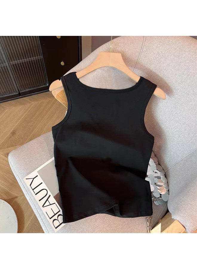 TonLion Women's Sleeveless Tank Top - Summer Slim Fit Fashionable Design Small Batch Casual Wear Layering Essential Trendy Blouse - Image 3