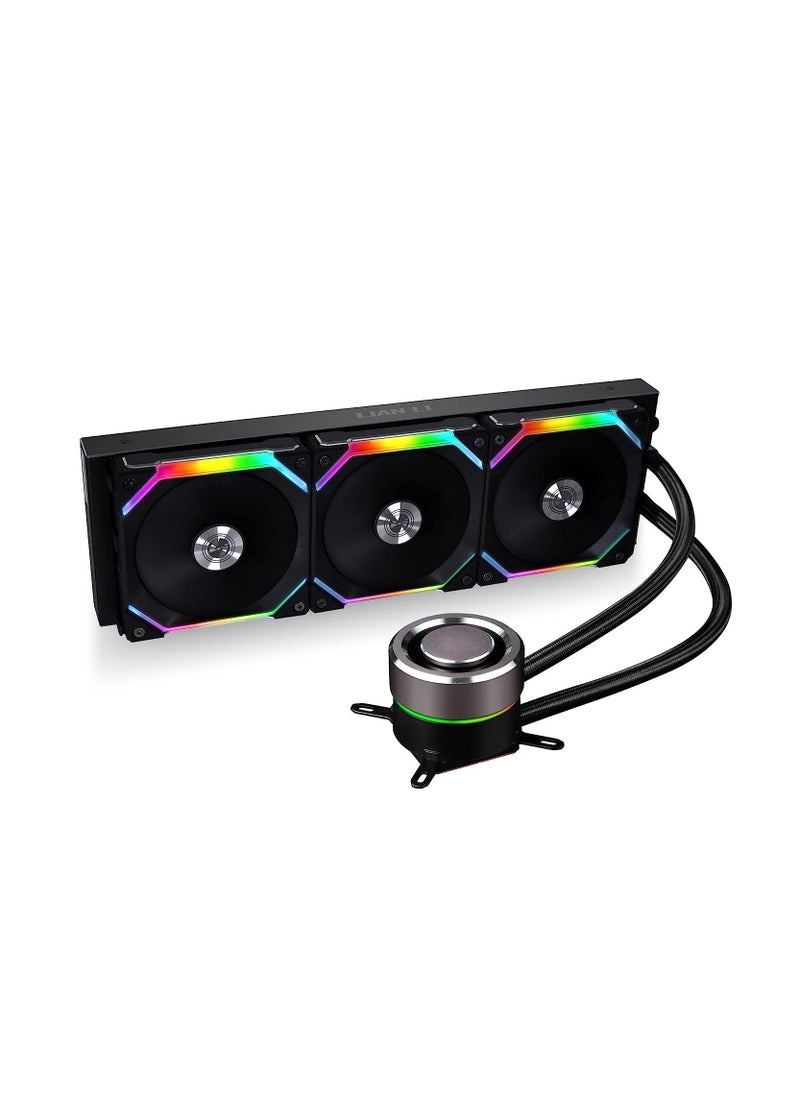 LIAN LI - Lian Li Galahad Aio 360 Rgb Uni Fan Sl120 Edition Black - Dual 120mm Addressable Rgb Fans Aio Cpu Liquid Cooler - Ga-360Slb - Image 1