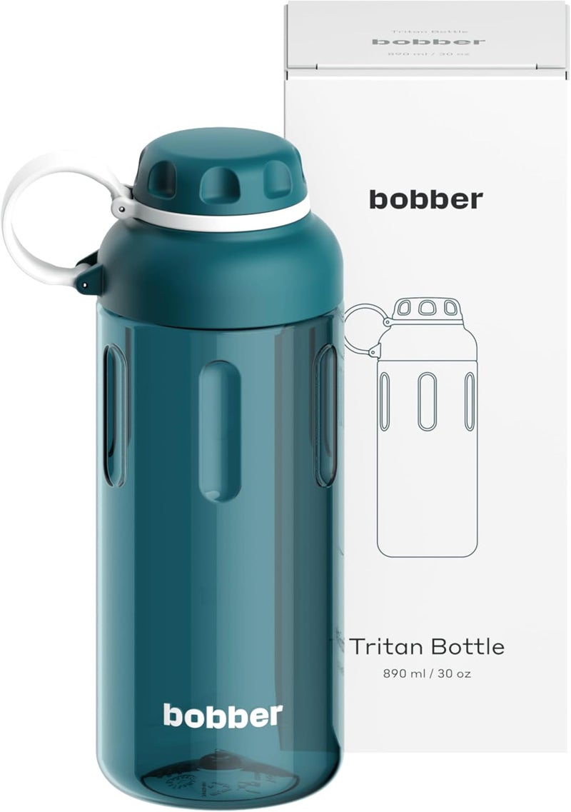 BOBBER 30 oz Tritan Water Bottle with Fruit Infuser - BPA Free Plastic Bottle with Leak-Proof Lid, Dishwasher Safe, Great for Gym & Outdoor (Deep Teal) - Image 1