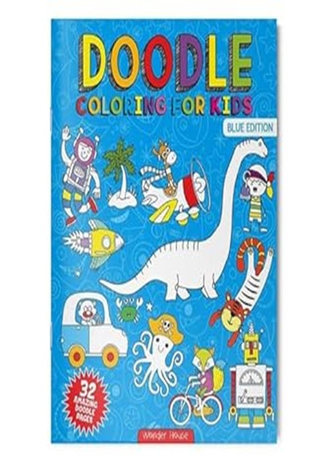 Doodle Coloring For Kids Blue Edition