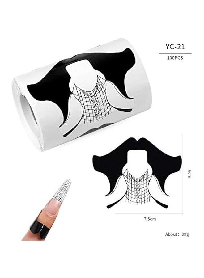 BWSJ Nail Form Ti Acrylic Extension Stickers Mani Tool DIY Salon Supplies  400 - Image 5