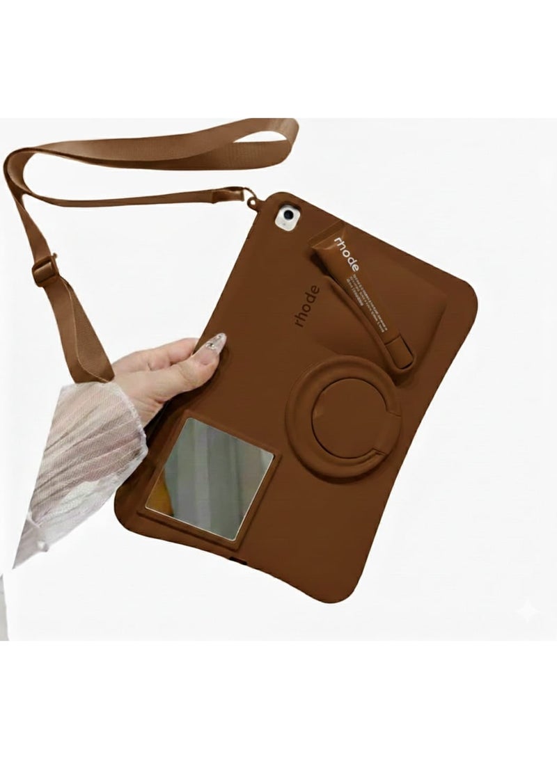 رود حافظة سيليكون ثلاثية الأبعاد لشفاه أحمر الشفاه لأجهزة iPad مقاس 10.2 بوصة iPad الجيل التاسع 2021/الجيل الثامن 2020/الجيل السابع 2019 (مع ملمع شفاه + حبل) - Image 1