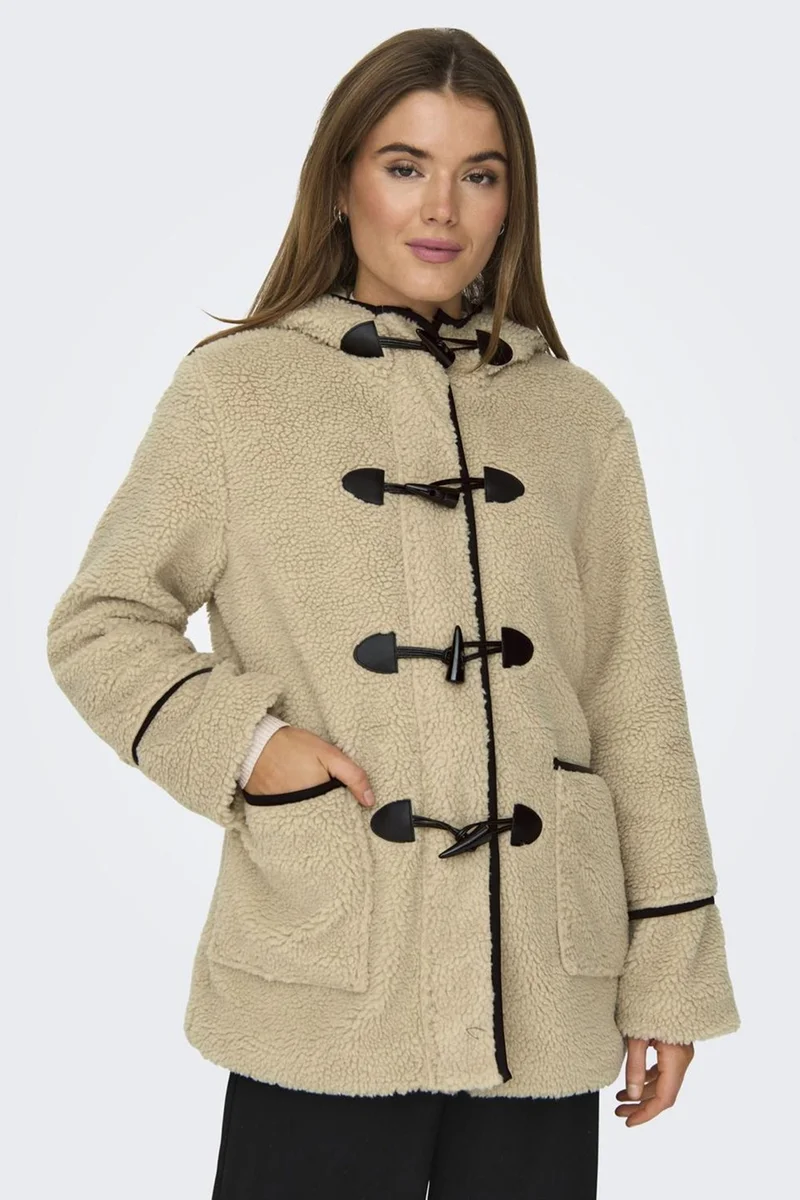 اونلي Onlmandy Regular Fit Hooded Plush Coat Women's Coat 15324122