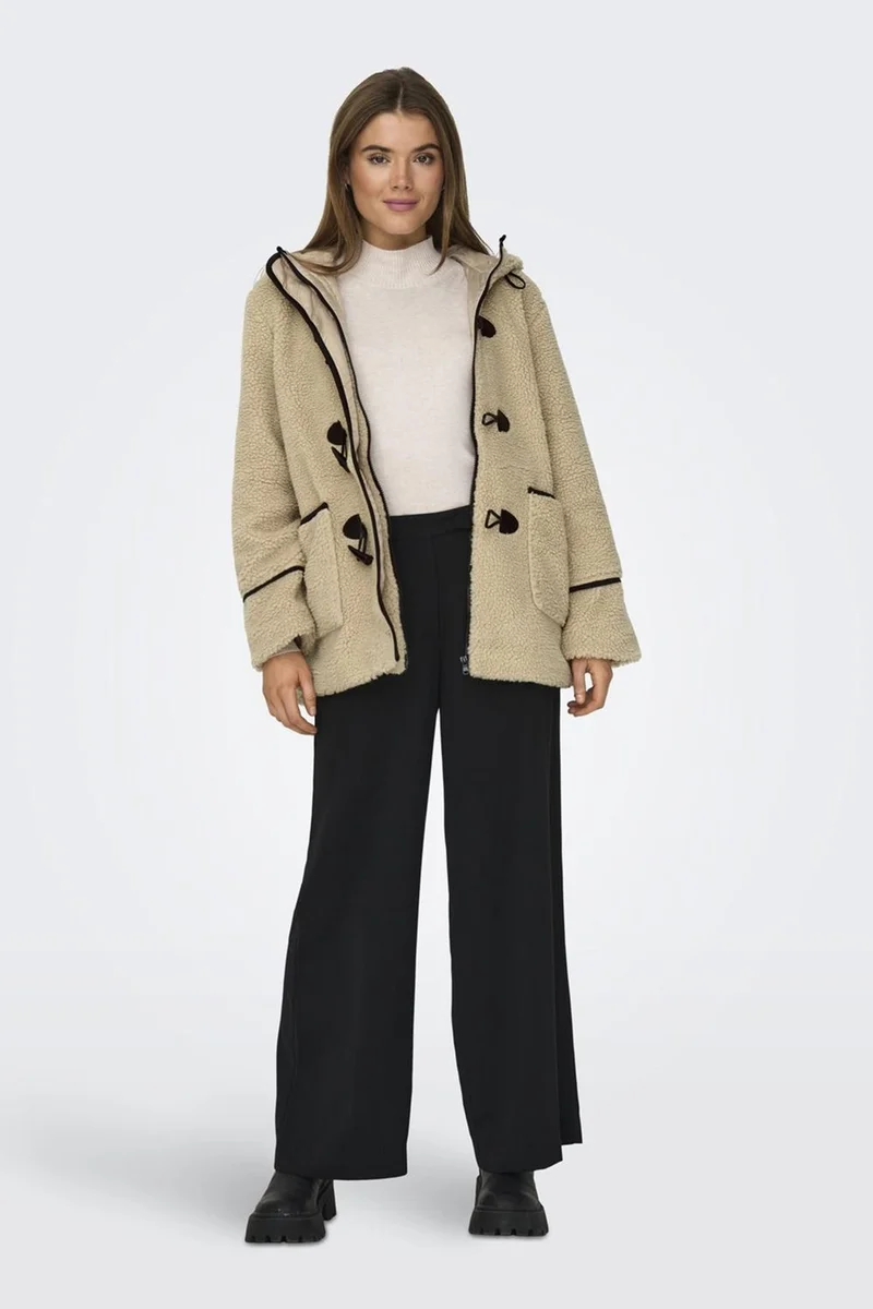 اونلي Onlmandy Regular Fit Hooded Plush Coat Women's Coat 15324122