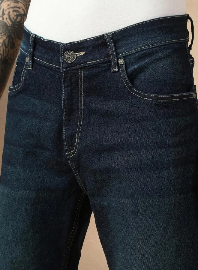 Dennis Lingo Dennis Lingo Mid Rise Straight Fit Faded Jeans