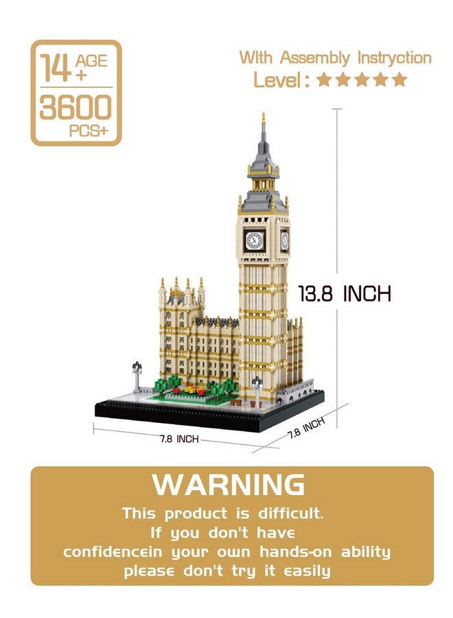 DOVOB Real Big Ben Micro Building Blocks Set (3600Pcs) - World Famous Architectural Model Toys Gifts For Kid And Adult - Image 2
