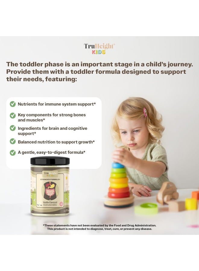 TruHeight  Toddler Advanced Formula+ (Vanilla) 16 Vitamins Including C, D, Protein & Iron for 1, 2, 3 Years Old, Milk Based Nutritional Drink, Toddler Complete Nutrition 12-36 Months - Non GMO - Image 3