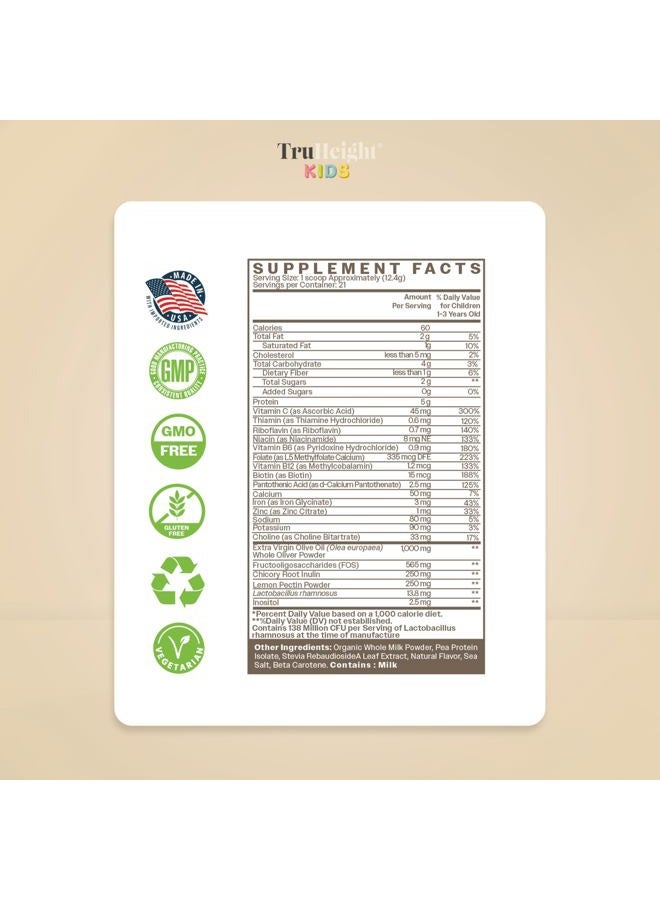 TruHeight  Toddler Advanced Formula+ (Vanilla) 16 Vitamins Including C, D, Protein & Iron for 1, 2, 3 Years Old, Milk Based Nutritional Drink, Toddler Complete Nutrition 12-36 Months - Non GMO - Image 5