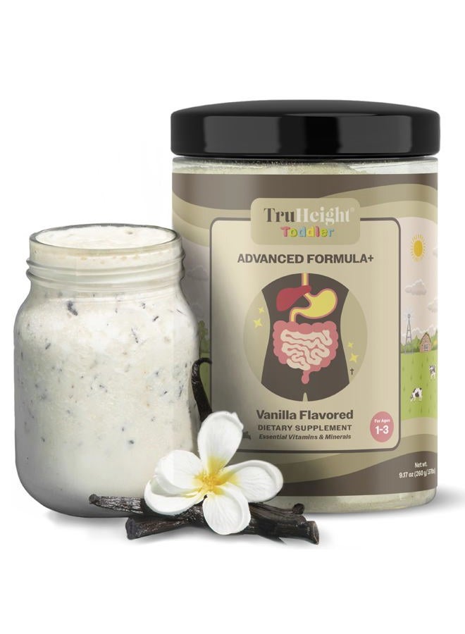 TruHeight  Toddler Advanced Formula+ (Vanilla) 16 Vitamins Including C, D, Protein & Iron for 1, 2, 3 Years Old, Milk Based Nutritional Drink, Toddler Complete Nutrition 12-36 Months - Non GMO - Image 1