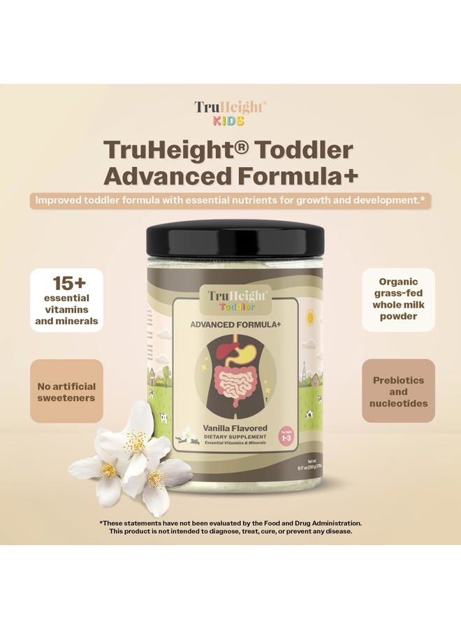 TruHeight  Toddler Advanced Formula+ (Vanilla) 16 Vitamins Including C, D, Protein & Iron for 1, 2, 3 Years Old, Milk Based Nutritional Drink, Toddler Complete Nutrition 12-36 Months - Non GMO - Image 2