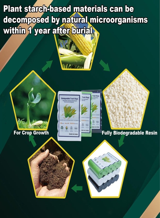 Handle Tie Compostable Food Scrap Bags For Counter Top Compost Bin, Small Compost Bags, 100 Count, 10 Liter Small Kitchen Food Scrap Waste Bags for Compost - Image 3