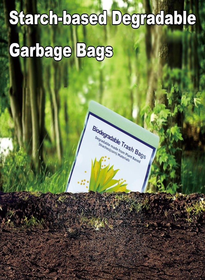 Handle Tie Compostable Food Scrap Bags For Counter Top Compost Bin, Small Compost Bags, 100 Count, 10 Liter Small Kitchen Food Scrap Waste Bags for Compost - Image 2