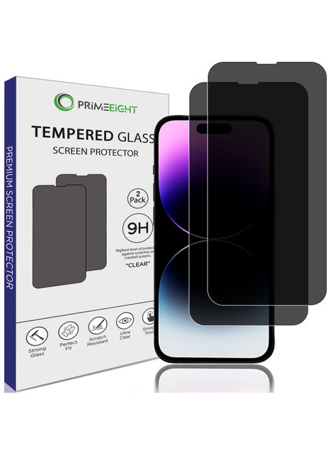 [2PCS] iPhone 14 Pro Max Privacy Screen Protector 6.7 Inch Display - Ultra Thin 9H Hardness Tempered Glass iPhone 14 Pro Max Easy to Install HD Privacy Screen.