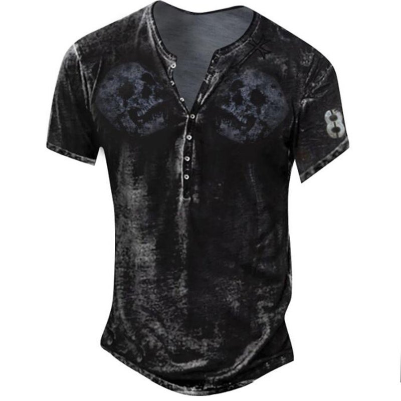 Cross-Border Men's Fashion 2022 Summer Men's Short-Sleeve 3D Printed T-Shirt, Youth Fashion Round Neck T-Shirt with Trendy Print - Image 1