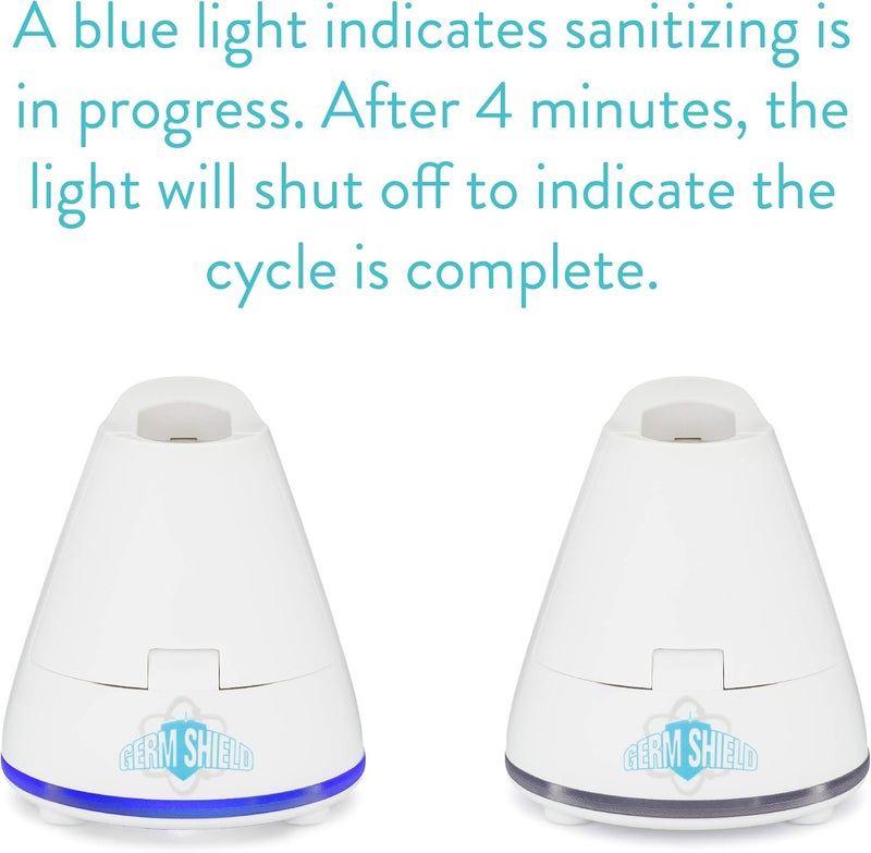 tao clean Germ Shield UV Toothbrush Sanitizer – Universal Cleaning Station that Accommodates all Manual and Electric Toothbrushes, Travel Friendly, Kills 99.9% of Germs - Image 4