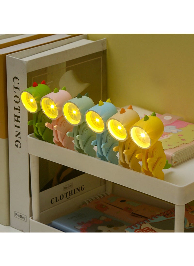 Generic - Macaron Mini Desk Lamp Creative DIY Night Light LED Cute Pet Desktop Cartoon Dinosaur Ornaments Ins Student Gift Creative Gift Ornaments (Pink Dinosaur) - Image 1
