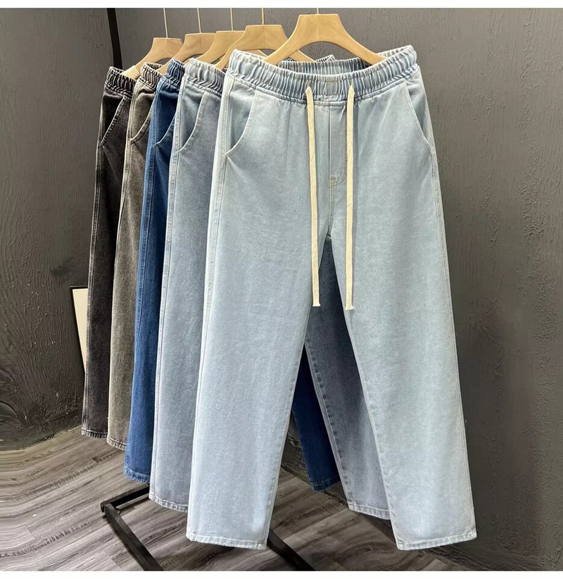 Unisex Classic Denim Jeans Loose Fit Daily Outdoor Wear - Image 4