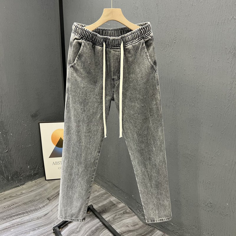 Unisex Classic Denim Jeans Loose Fit Daily Outdoor Wear - Image 1