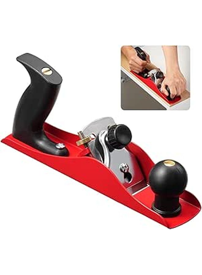 No 4 Hand Plane For Carpenters 2 Inch SK5 Steel Blade Adjustable Depth Bench Planer With Guidance Knob Ergonomic Grip - Image 1