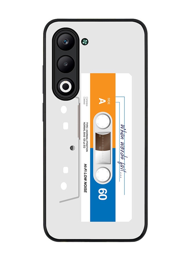 Stylizedd For Oppo A5 5G / A5 4G Case,Slim fit Camera Protection, Shockproof Thin Phone cover  - When Words Fail (White Tape)