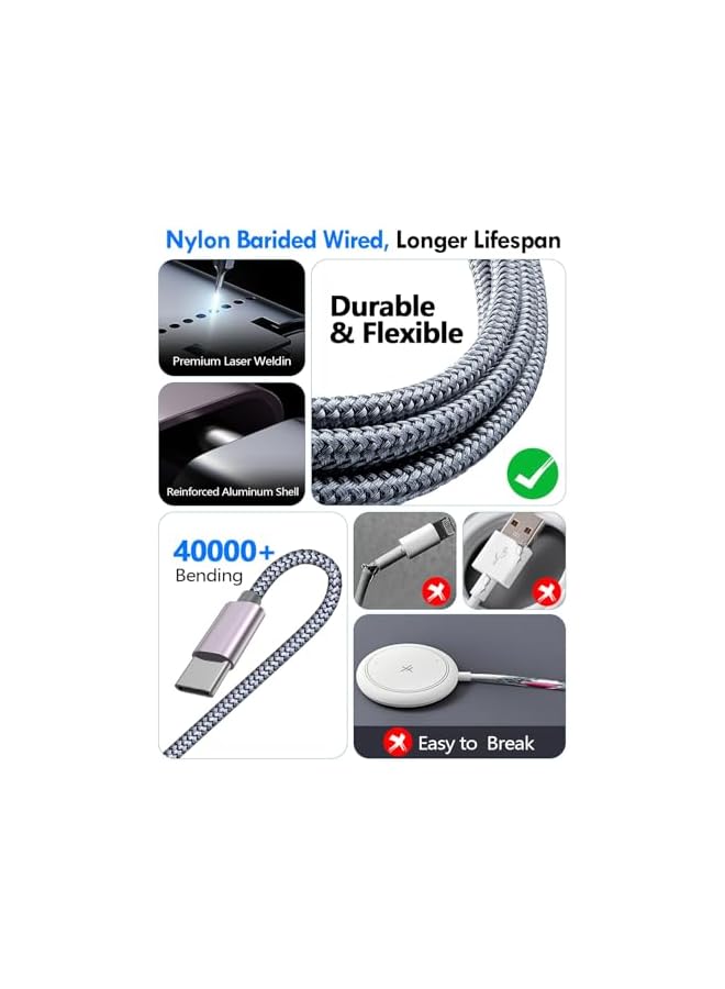 S-TOP 3-in-2 Multi Charging Cable Cord for Travel Essentials,Phone/Watch Charger,Type C/Lightning Cable Portable Designed - Image 4
