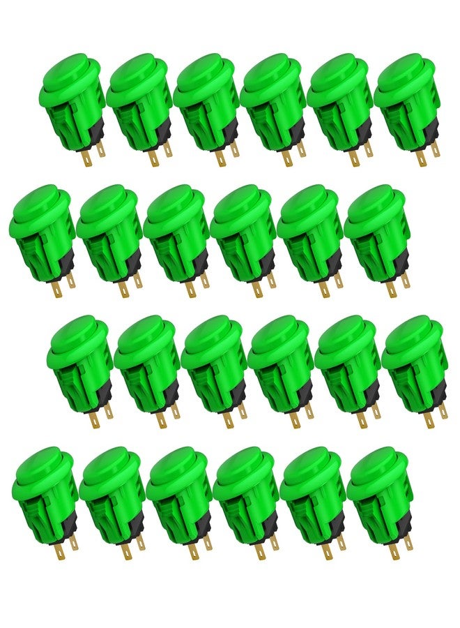 QANBA D-lite Arcade Button Original Buttons Snap-in Joystick Arcade Buttons for DIY Arcade Machines 24mm Push Button Switch(Boxed (24mm Green（EL05) 24 Pcs) - Image 2