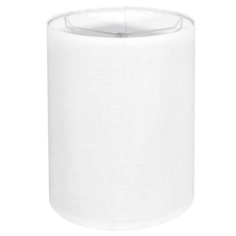 Koorle Tall Lamp Shade White Drum Lampshade for Table Lamps Floor Lamp 10 Top X 10 Bottom X 13 High Large Line Fabric Lamp Shade Easy Assembly Replacement Lampshades - Image 2