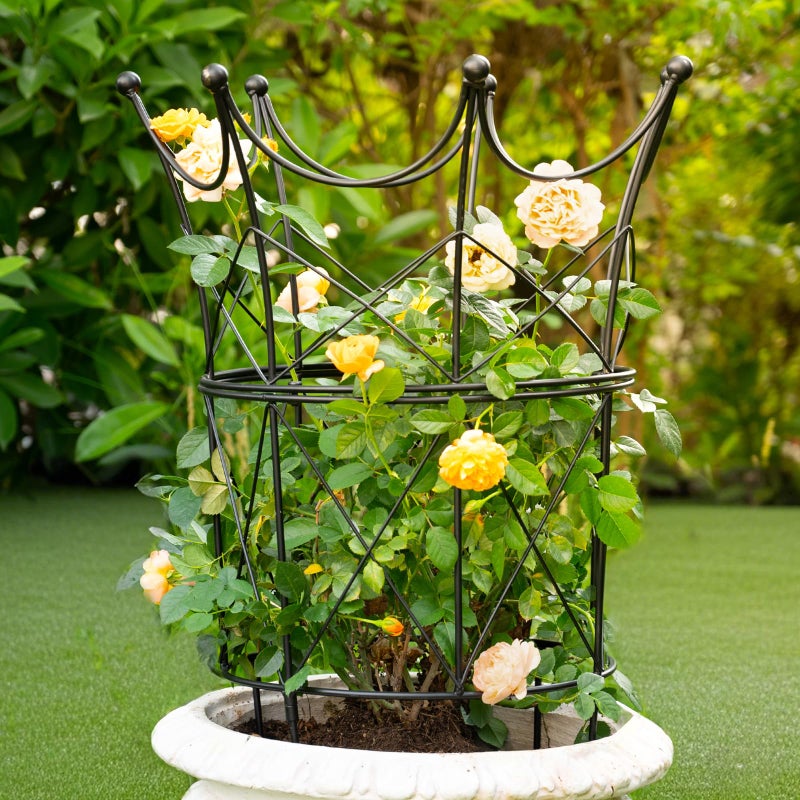 GOOOXIM Large Peony Cages and Supports 18.9"x23.6" - Durable Round Garden Flower Rings | Tall Plant Support Stakes for Outdoor Peonies | Enhances Peony Planting Success with Secure Grounding - Image 1