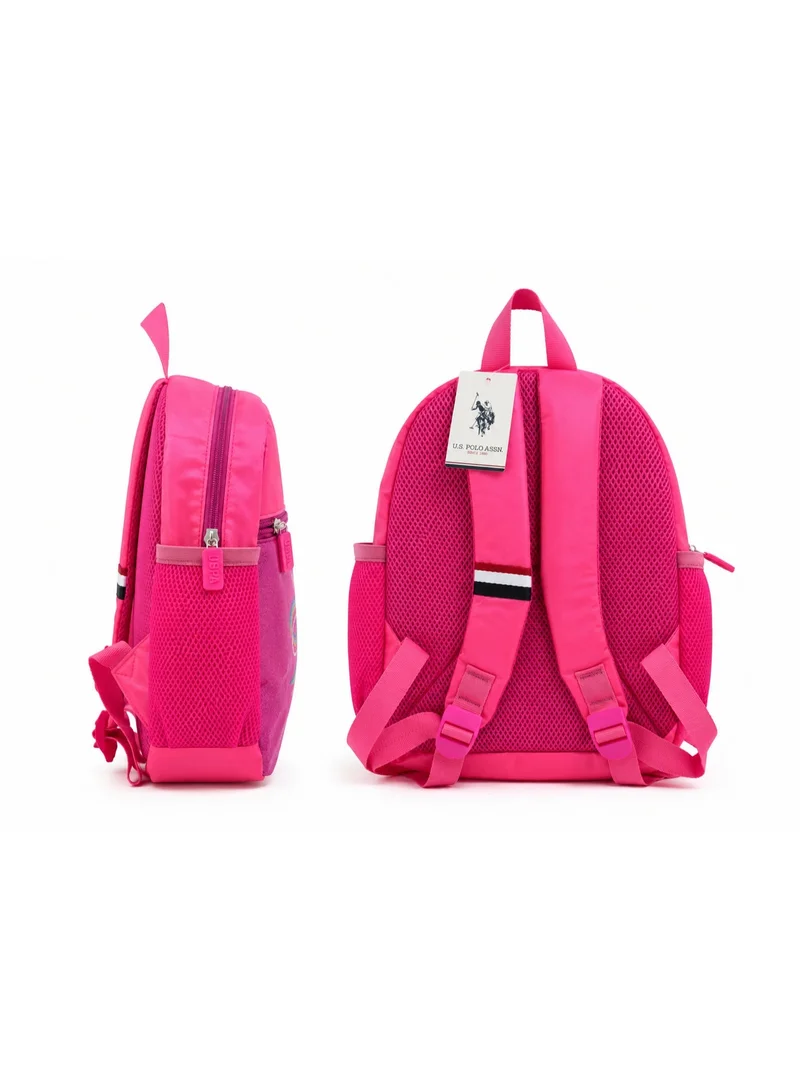 U.S. Polo Assn. U.S. Polo Assn. Classic Rose Pink Rainbow Bow Backpack for School and Office MultiCompartment Bag for Campus