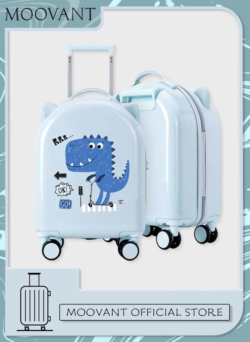 Moovant 18 Inch Kids Luggage with Cute Cartoon Design, Lightweight Carry-on Luggage, Durable Toddler Suitcase with Wheels, Waterproof and Fall-Proof Travel Luggage Trunk for Boys and Girls  - Image 1