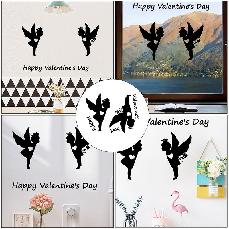 🏠 ملصق حائط لعيد الحب ديكور لاصق أسود 29x17 5 سم 2 مجموعات - Image 3