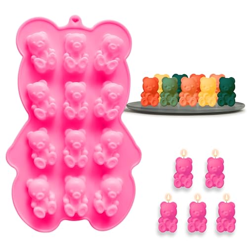 MoldBerry Silicone Chocolate Mould Baking Teddy Bears Jelly Mold Candy Cake Decoration Ice Tray Candle Making Homemade Flexible Reusable (Pack Of 1), 25.5 x 16.3 x 1 Centimeters - Image 1