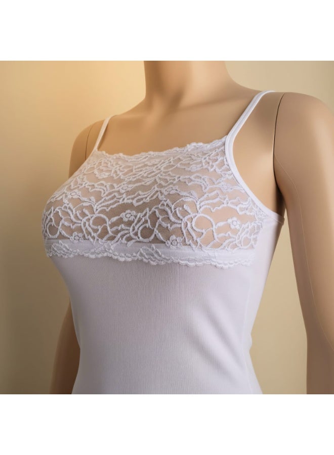 Eiffel Women’s Sleeveless Lace Camisole, 2-PIECES - Image 2