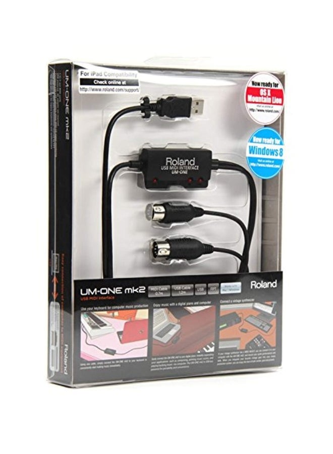 Roland UM-ONE-MK2 One in Two Out Midi Cable (UM-ONE-MK2) - Image 2