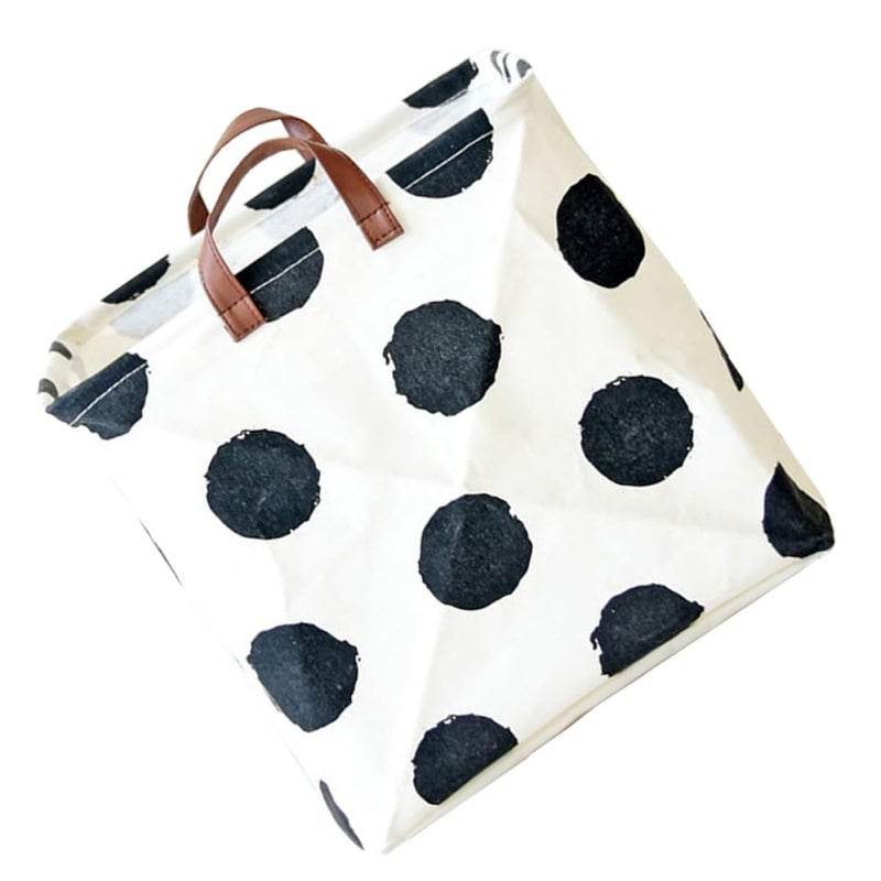 Foldable Square Laundry Basket Large Clothes Organizer Bin With Cotton Linen Fabric - Image 2