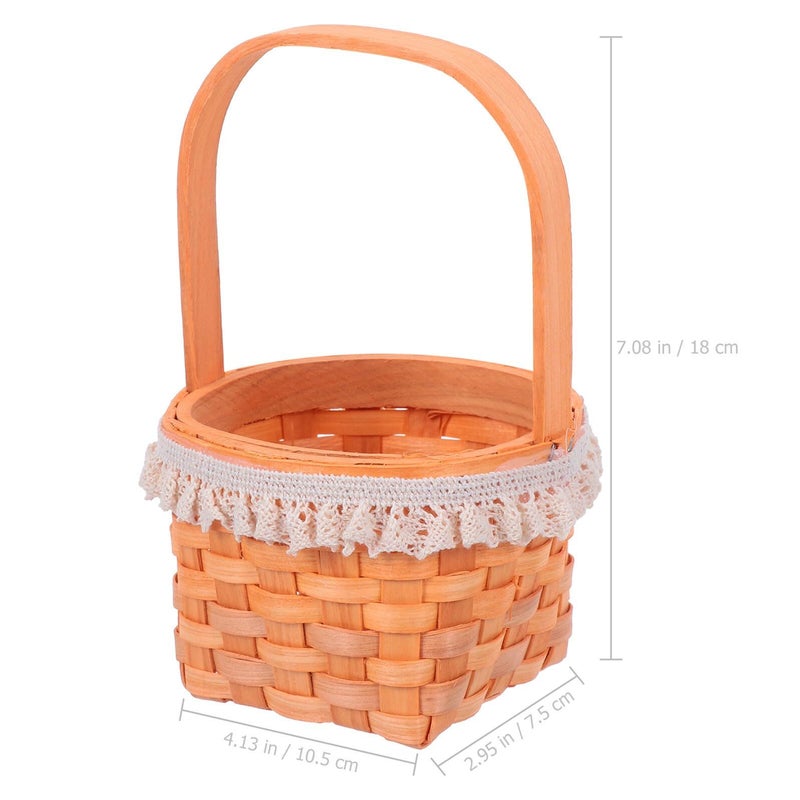Creative Mini Wood Woven Fruit Basket Handheld Prop Foto Studio - Image 3