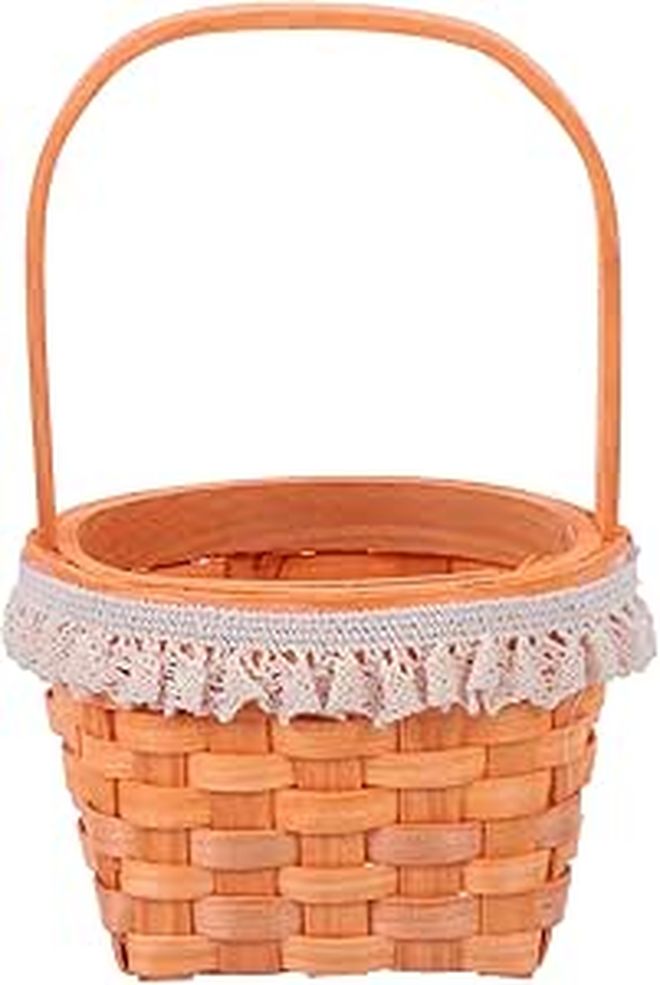 Creative Mini Wood Woven Fruit Basket Handheld Prop Foto Studio - Image 1