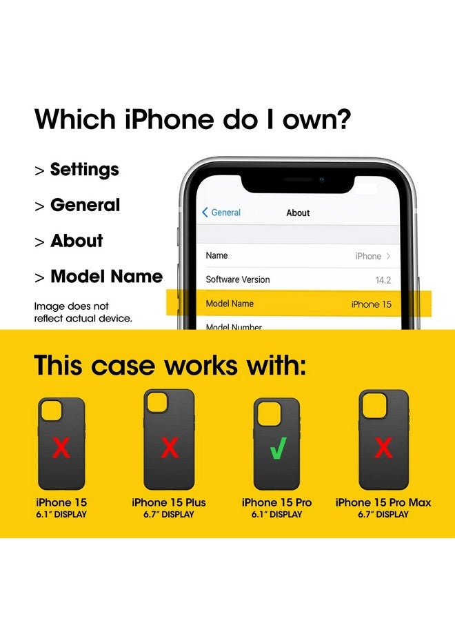 Otterbox OtterBox iPhone 15 Pro Defender Series XT Case with MagSafe, Screenless, Rugged - Non-Retail Packaging - Black  - Image 2