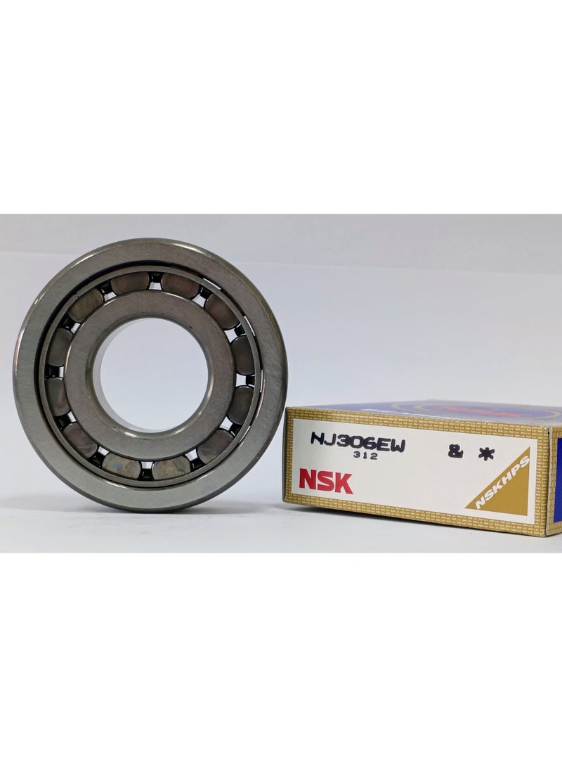 NSK ORIGINAL NSK NJ 306 EW Cylindrical Roller Bearing - 300 Series Medium Load - High Load Capacity - 30x72x19mm - Genuine Made in Japan - Image 1