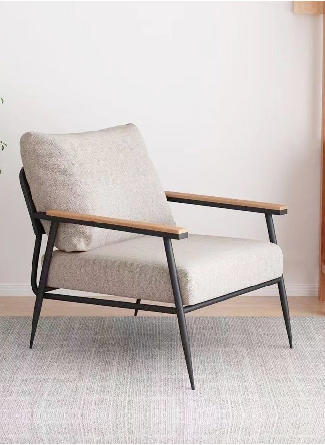 fashionhome Multipurpose Use Modern Accent Chair Upholstered Reading Comfy Armchair Lounge Chair with Iron Frame Soft Seat Chair for Living Room Bedroom Lounge 65x77x90 cm (Fully Assembled)  - Image 5