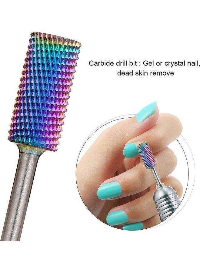 NIBEMINENT 7-Piece Diamond Nail Drill Bits Set Multicolour - Image 5