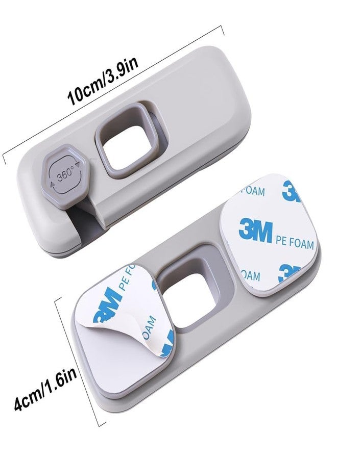 NETZILLA قفل ثلاجة NETZILLA المقاوم للأطفال، أقفال ثلاجة للأطفال مع وسادات لاصقة، أقفال أمان للأطفال للأبواب، ثلاجة متنقلة، قفل فرن، أقفال أمان للأطفال لخزائن الأطفال - ألوان متعددة محدثة - Image 2